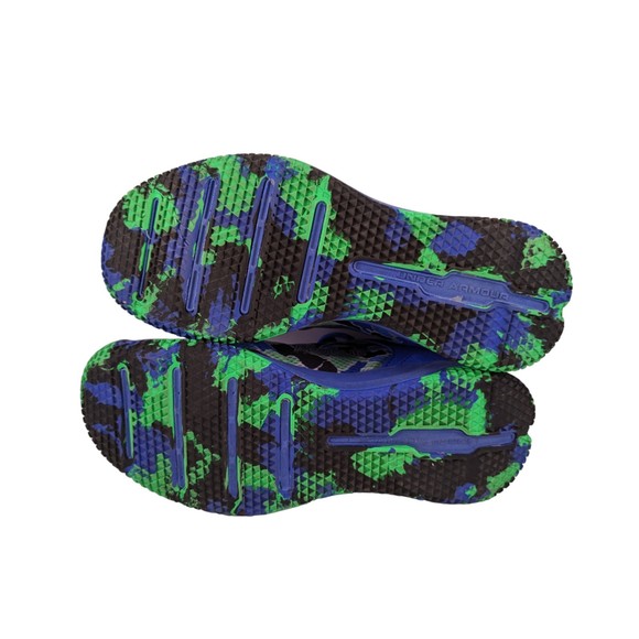 Under Armor UA Mainshock 2 Blue/Green Camo Shoes Size Youth 5.5Y [3022865-400] - Picture 8 of 10